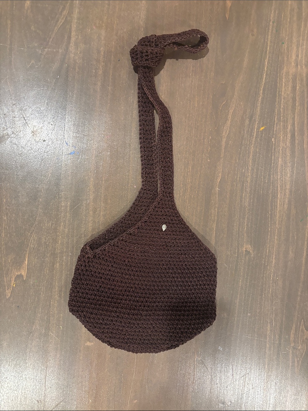Hand-Crocheted Brown Shoulder Bags - 2-pack